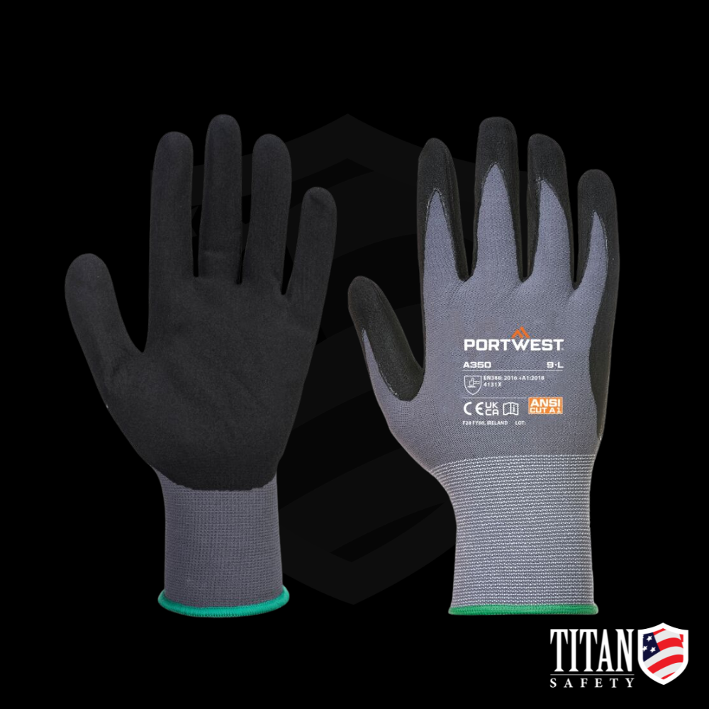 Portwest A350 Grip 15 Nitrile Glove - 12 Pair Pack