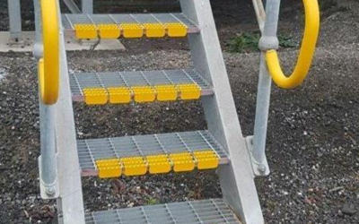 U-Tred Anti-Slip Stair Nosing Anti-Slip Stair Nosing on metal stairs